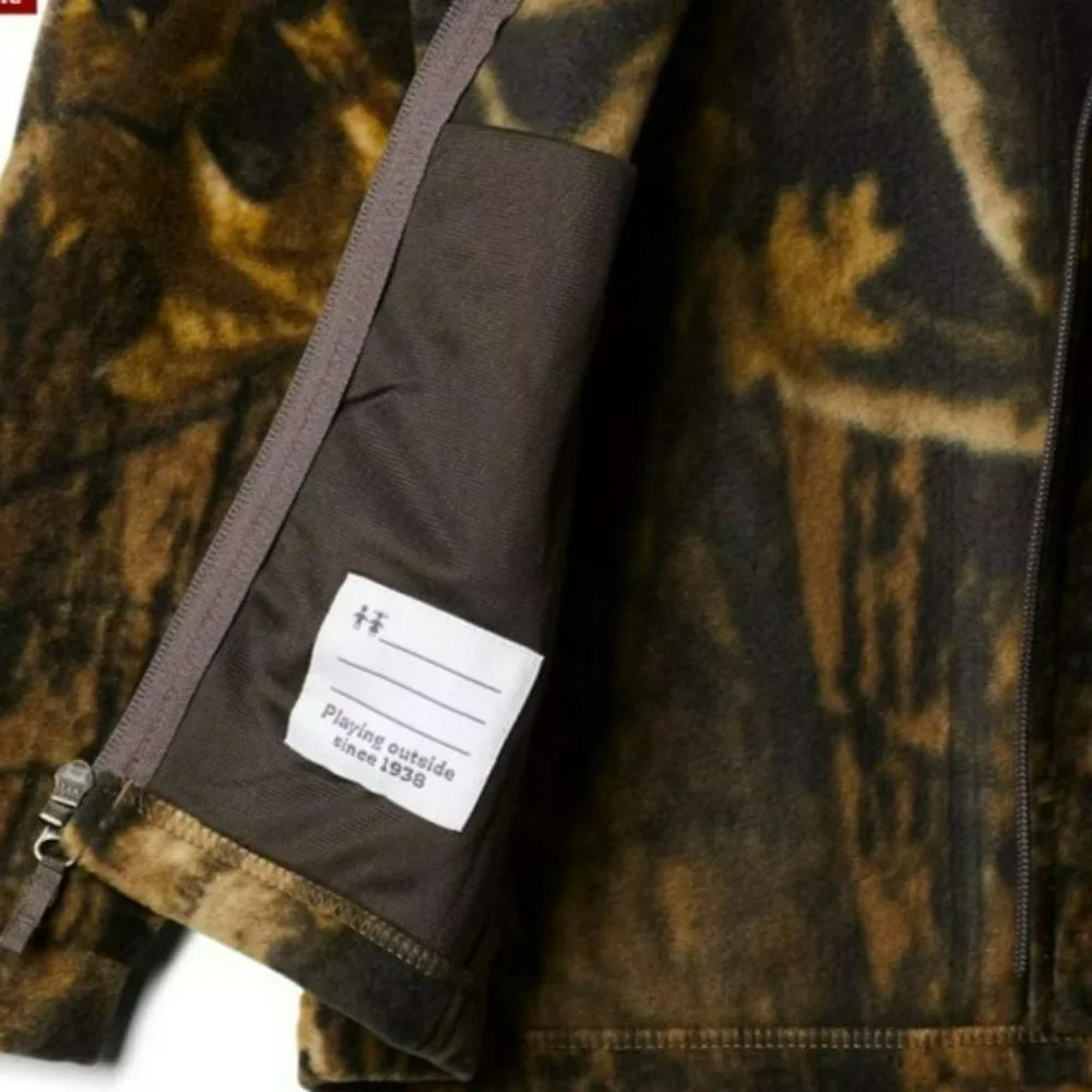 Columbia Boys Zing III Timberwolf Printed Fleece Jacket Size M‎